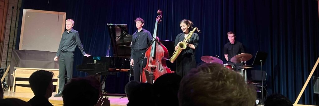 Five quintet or small group shown, in a group setting